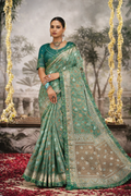 Emerald Royal Zari Saree