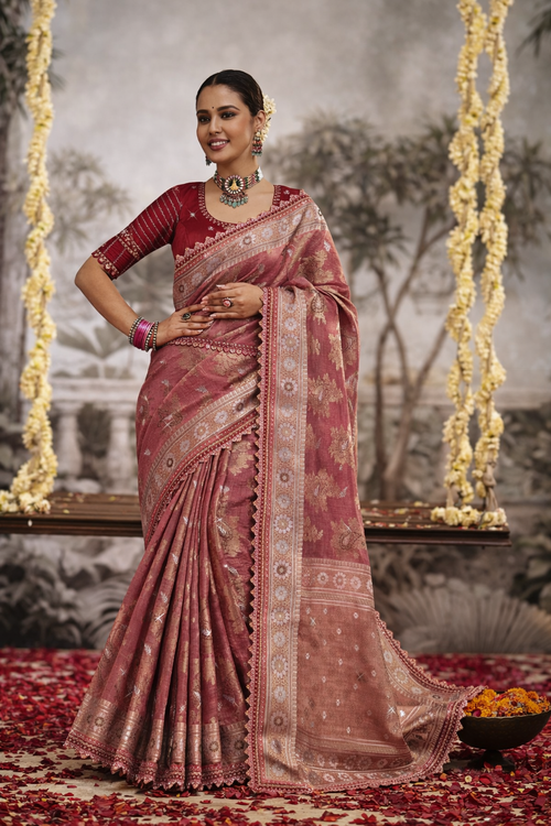 Emerald Royal Zari Saree