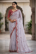 Royal Peach Elegance Saree