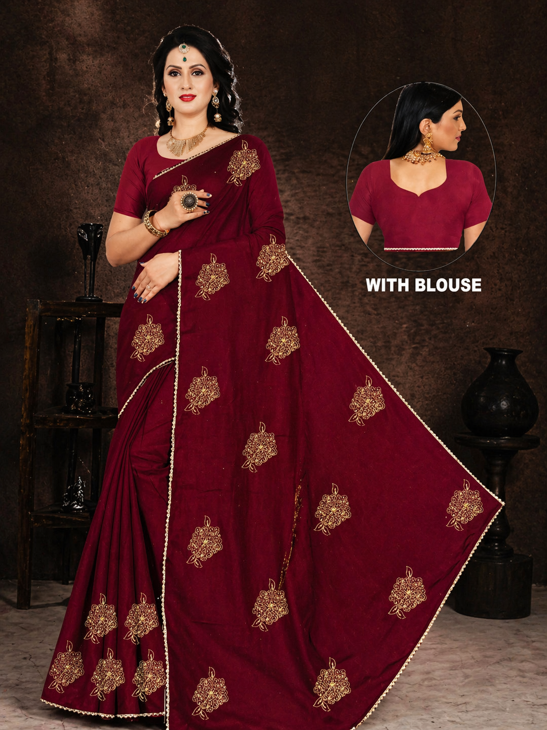 Royal Green Jagrata Saree