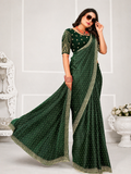 Gold Ring Designer Partywear Saree