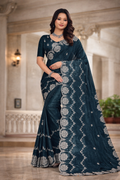 Premium Dark Designer Saree