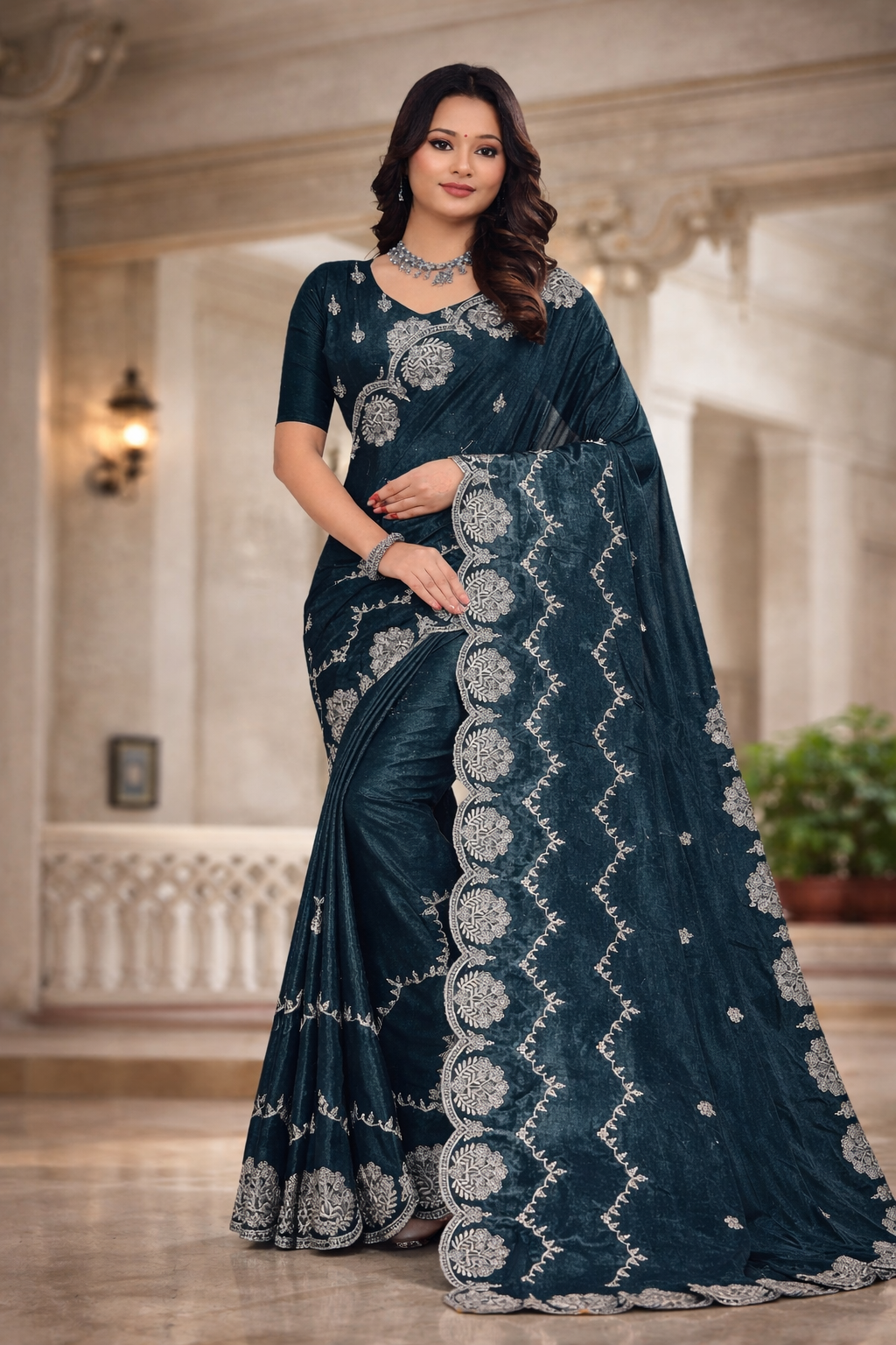 Premium Dark Designer Saree