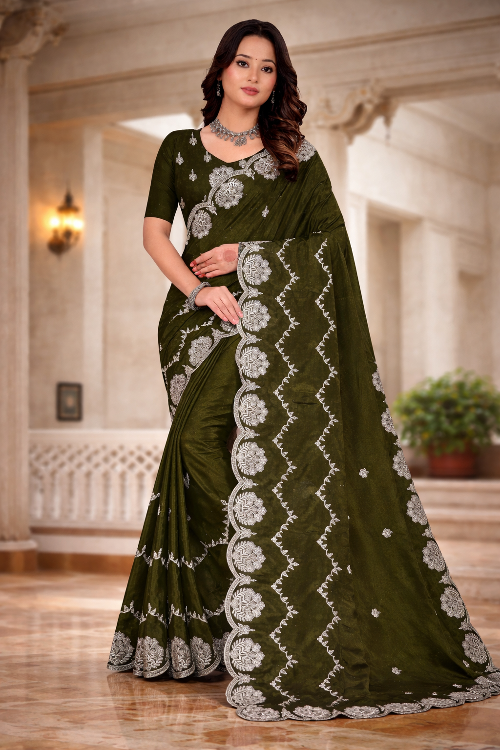 Premium Dark Designer Saree