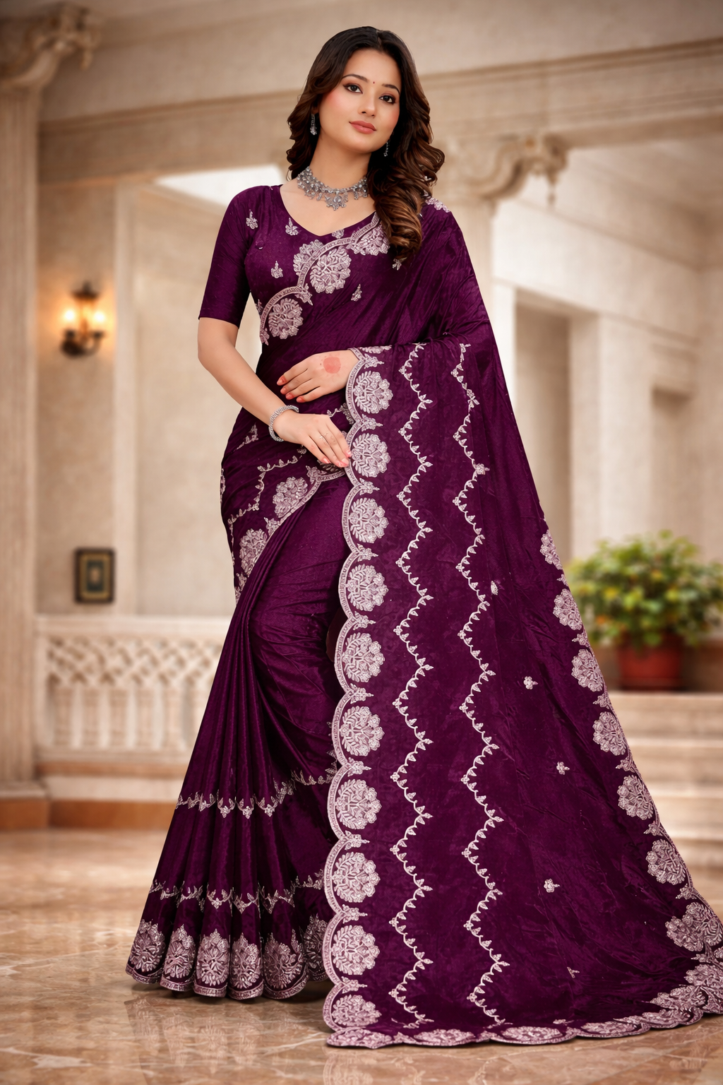 Premium Dark Designer Saree