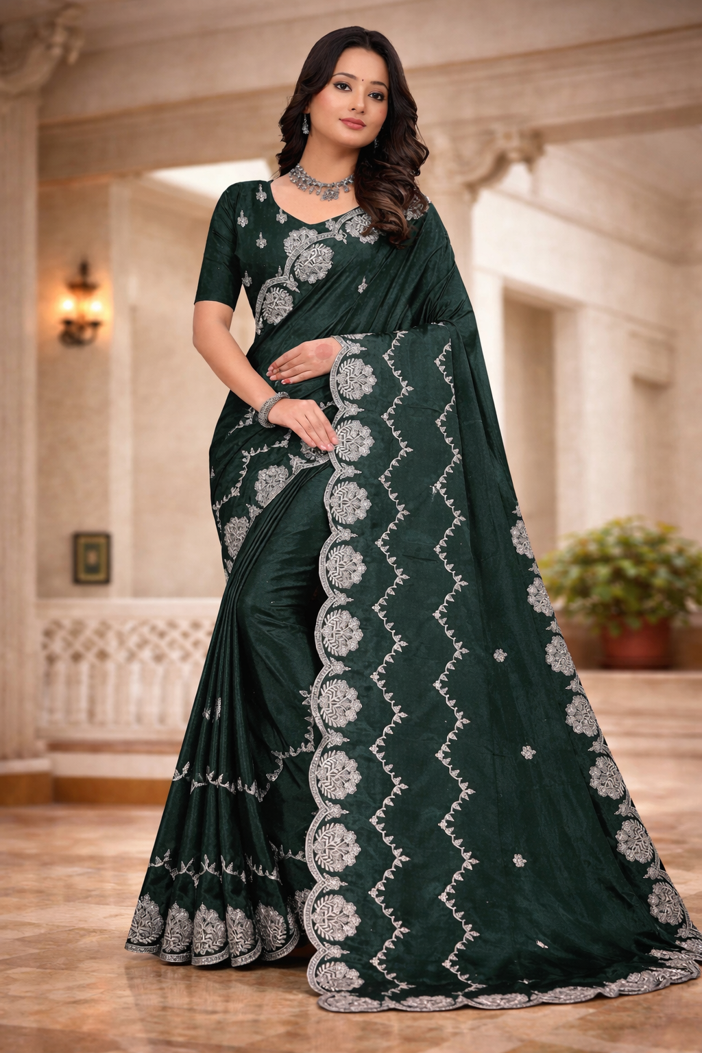 Premium Dark Designer Saree