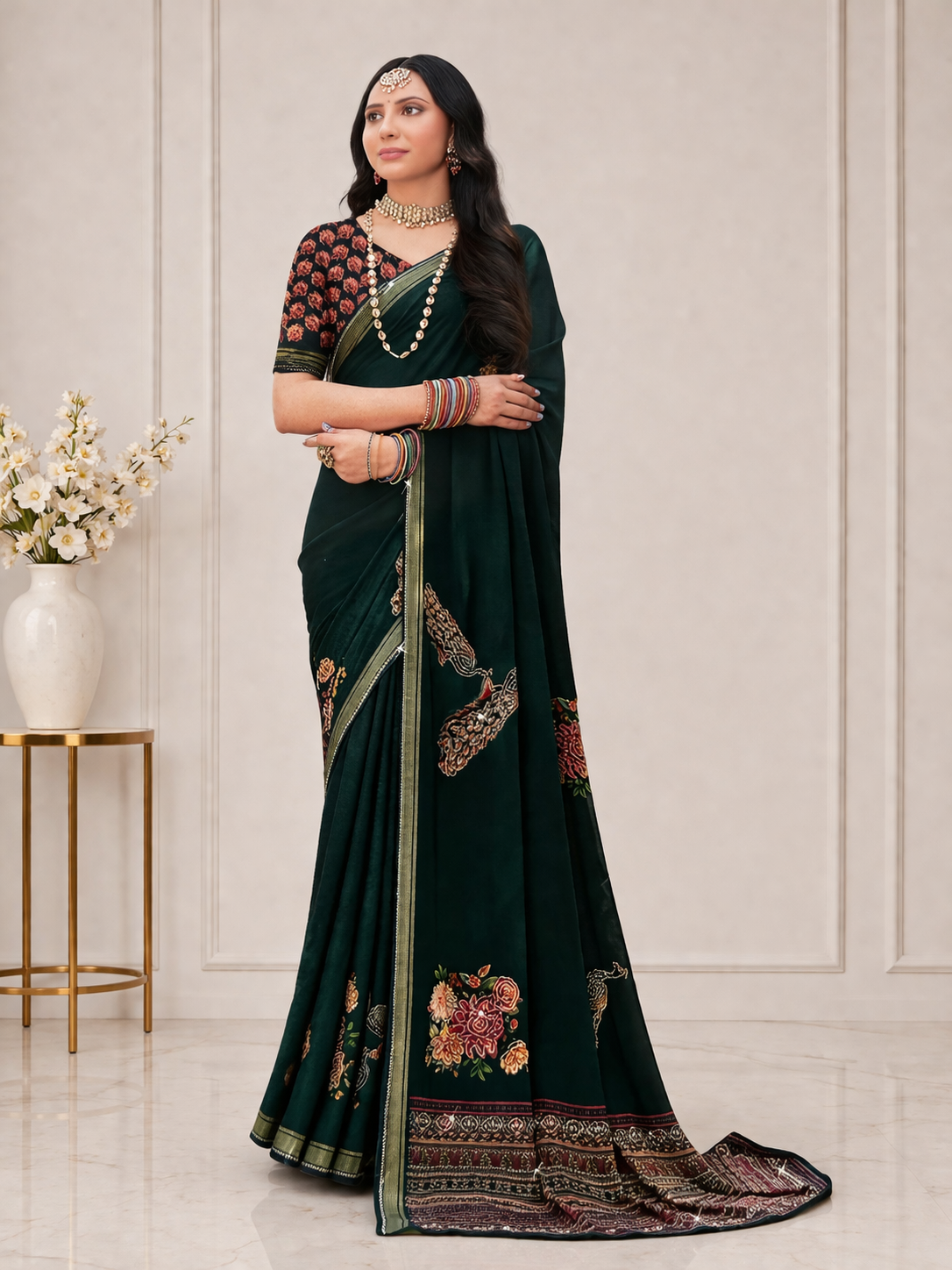 Royal Embroidery Designer Saree
