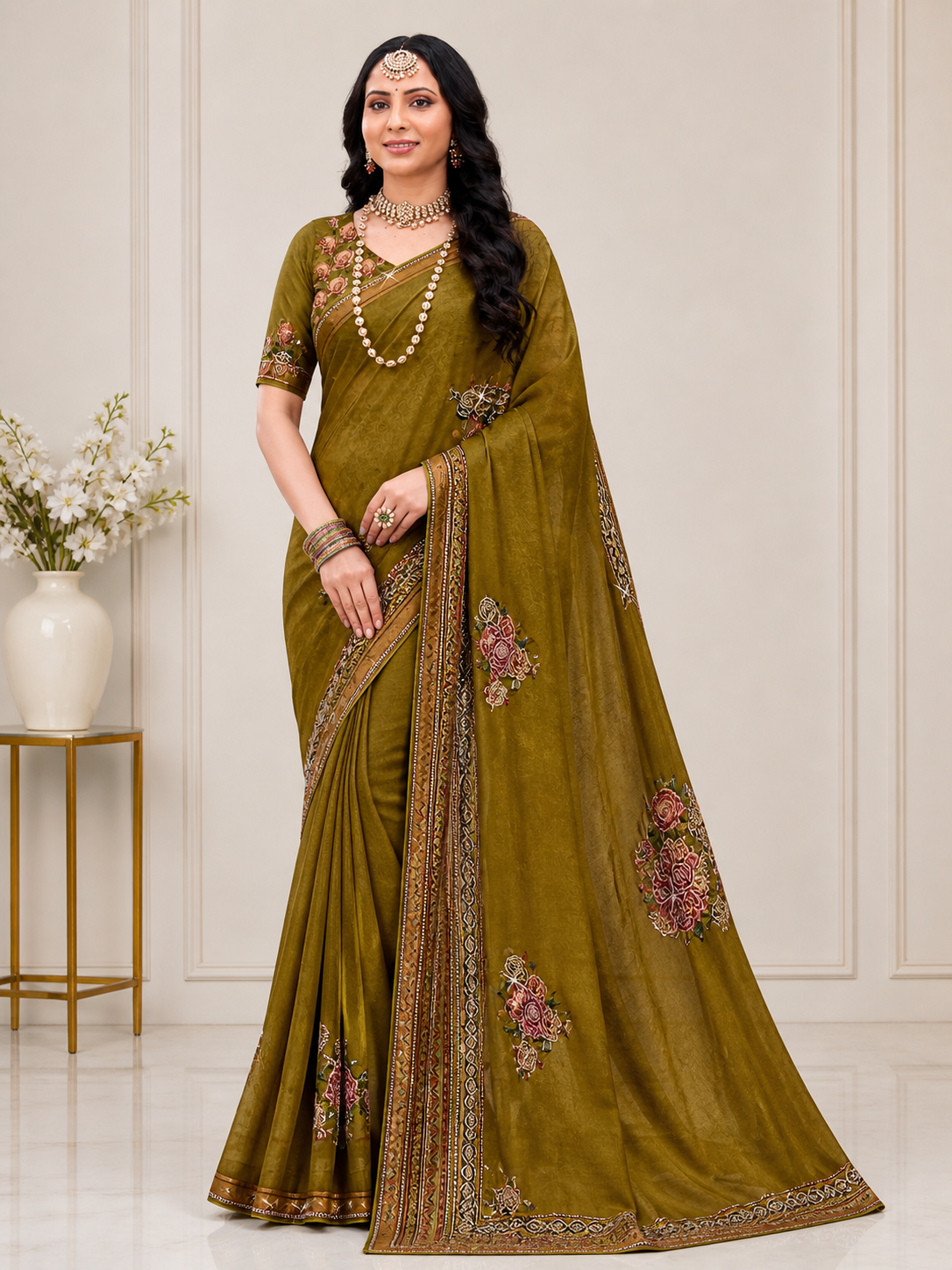 Royal Embroidery Designer Saree