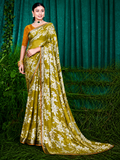 Floral Designer Georgette Saree with Zari Border