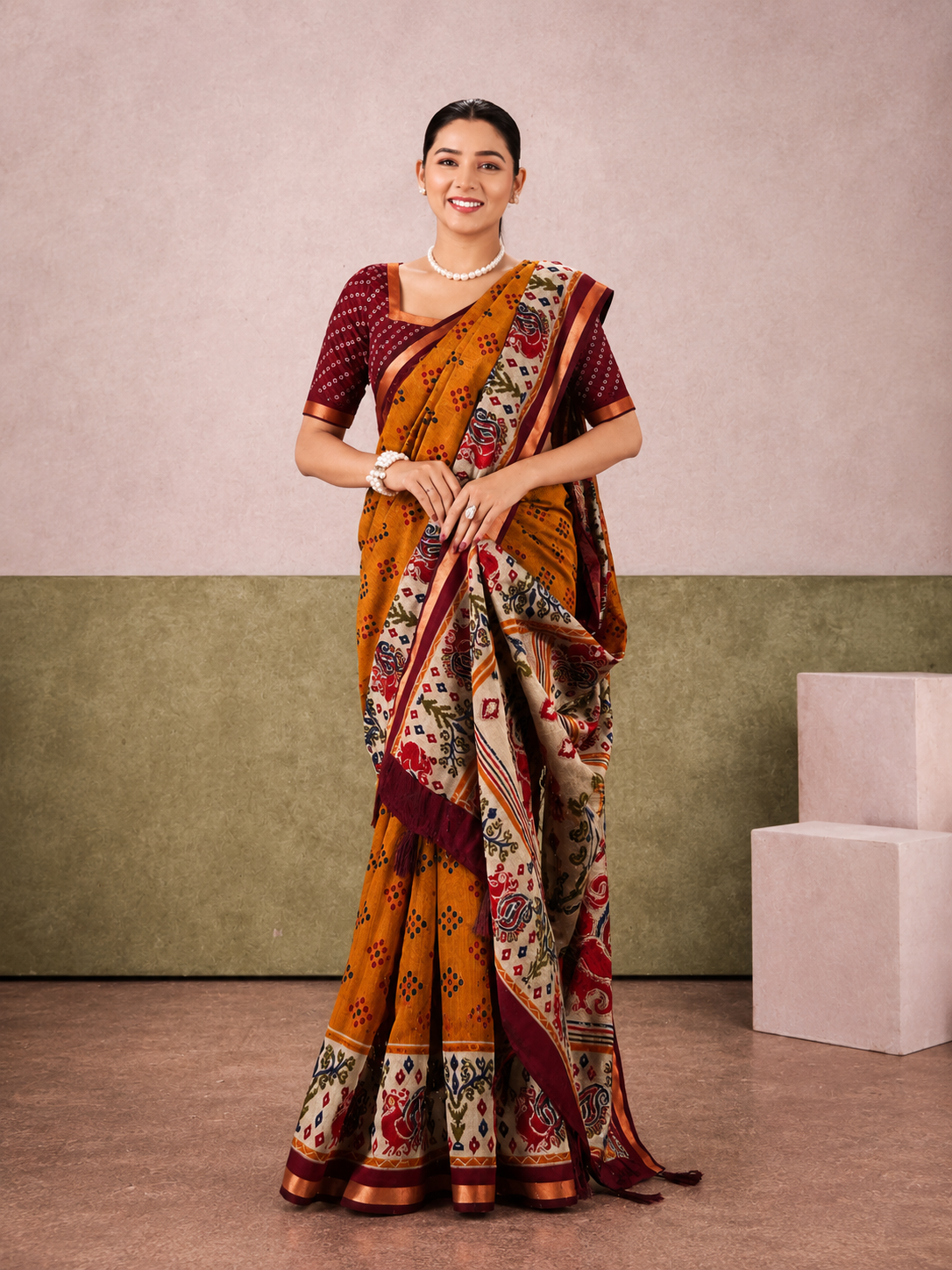 Pure Cotton Printed Saree