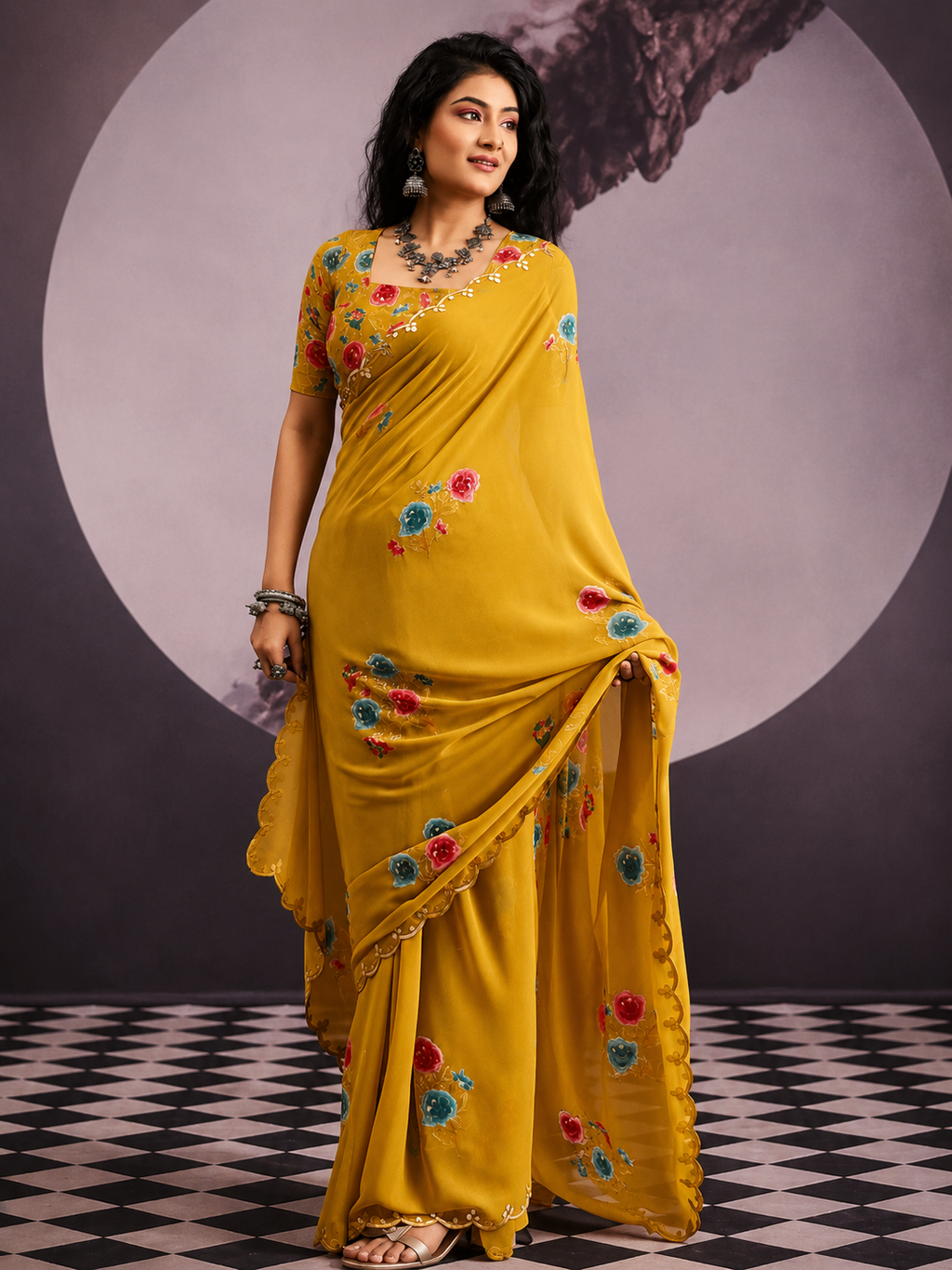 Gulbahar Mist Saree