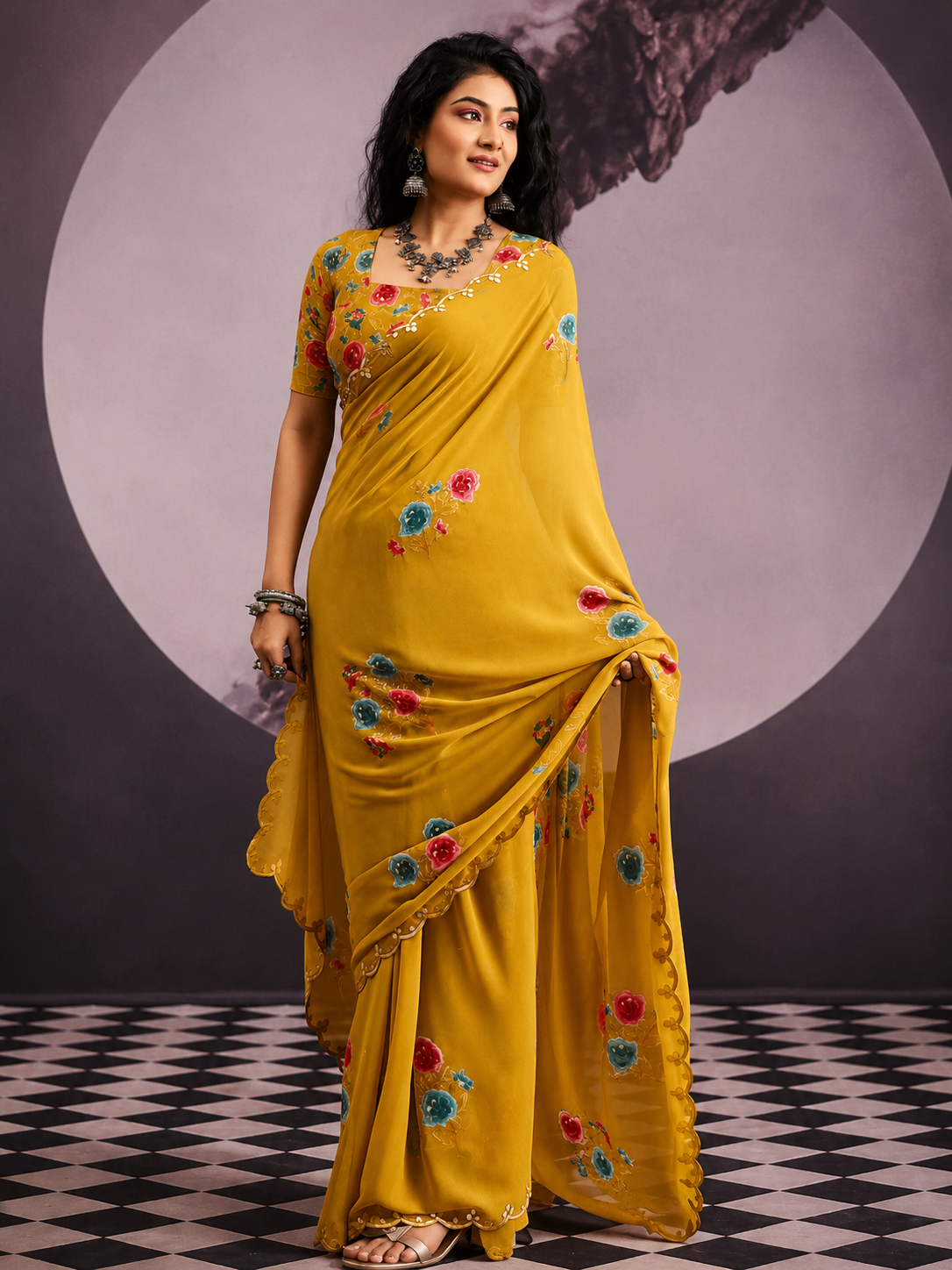 Gulbahar Mist Saree