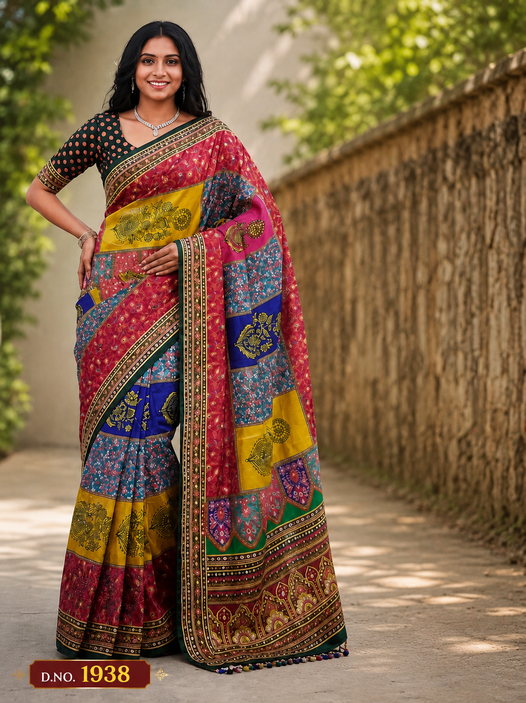 Royal Multi-Colour Patchwork Saree