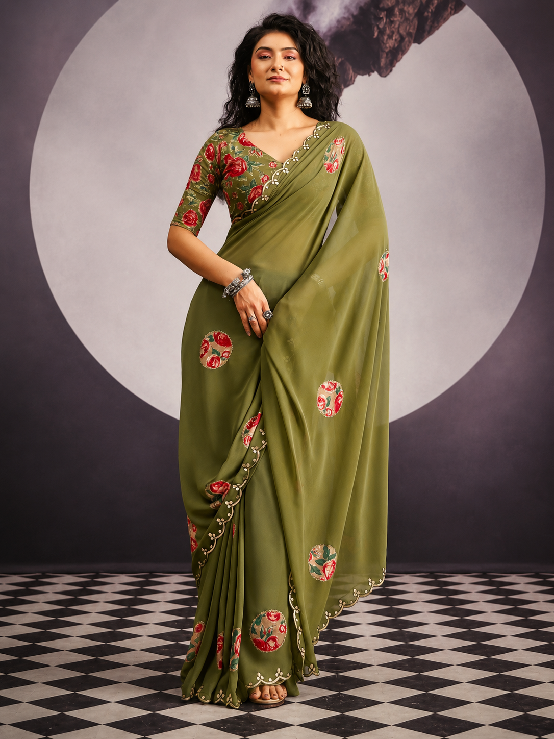 Gulbahar Mist Saree