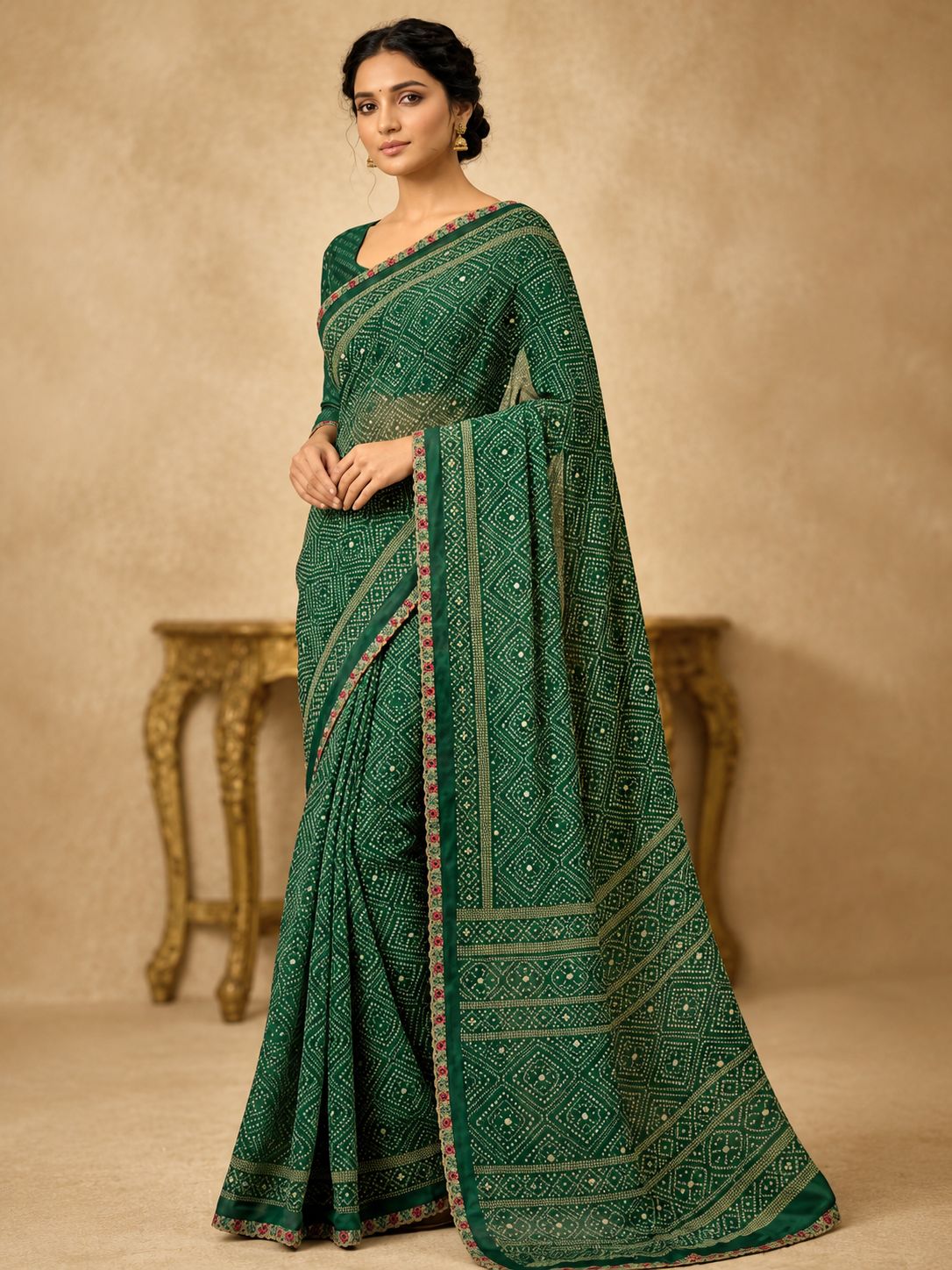 Royal Bandhej Saree