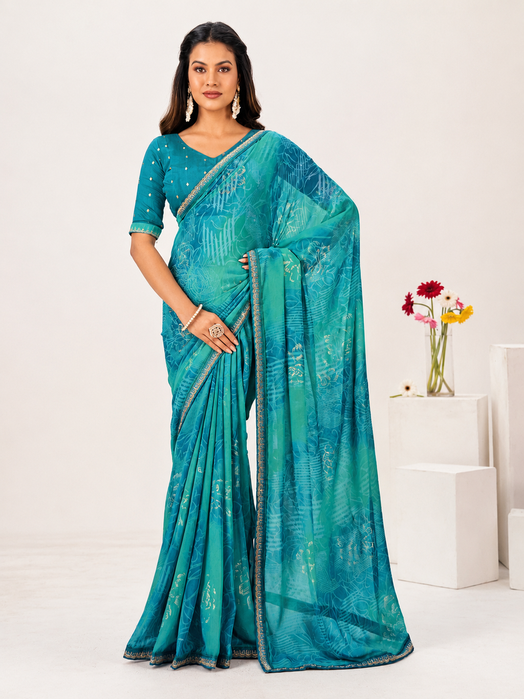 Sunshine Leheriya Saree
