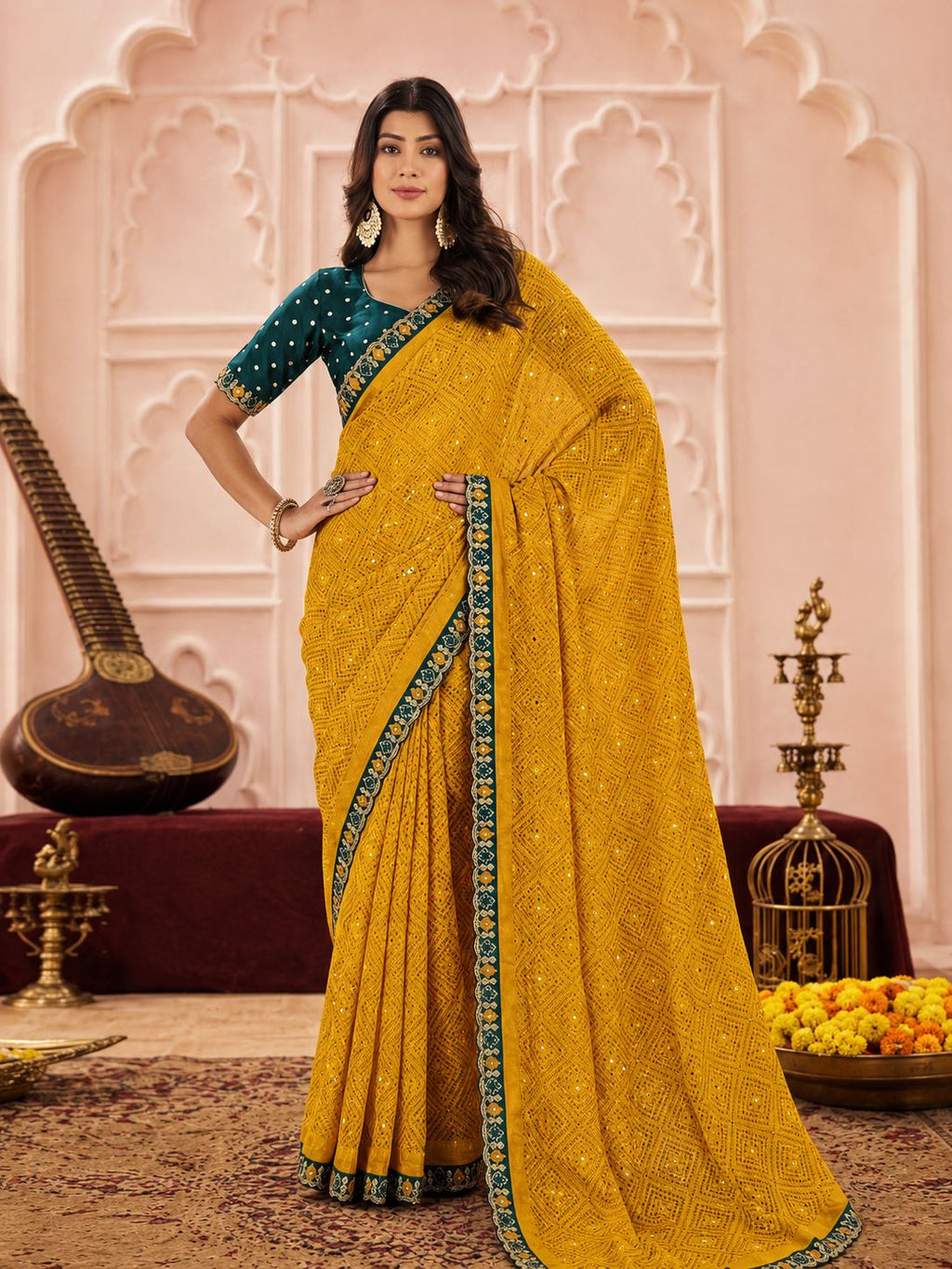 Royal Bandhej Saree
