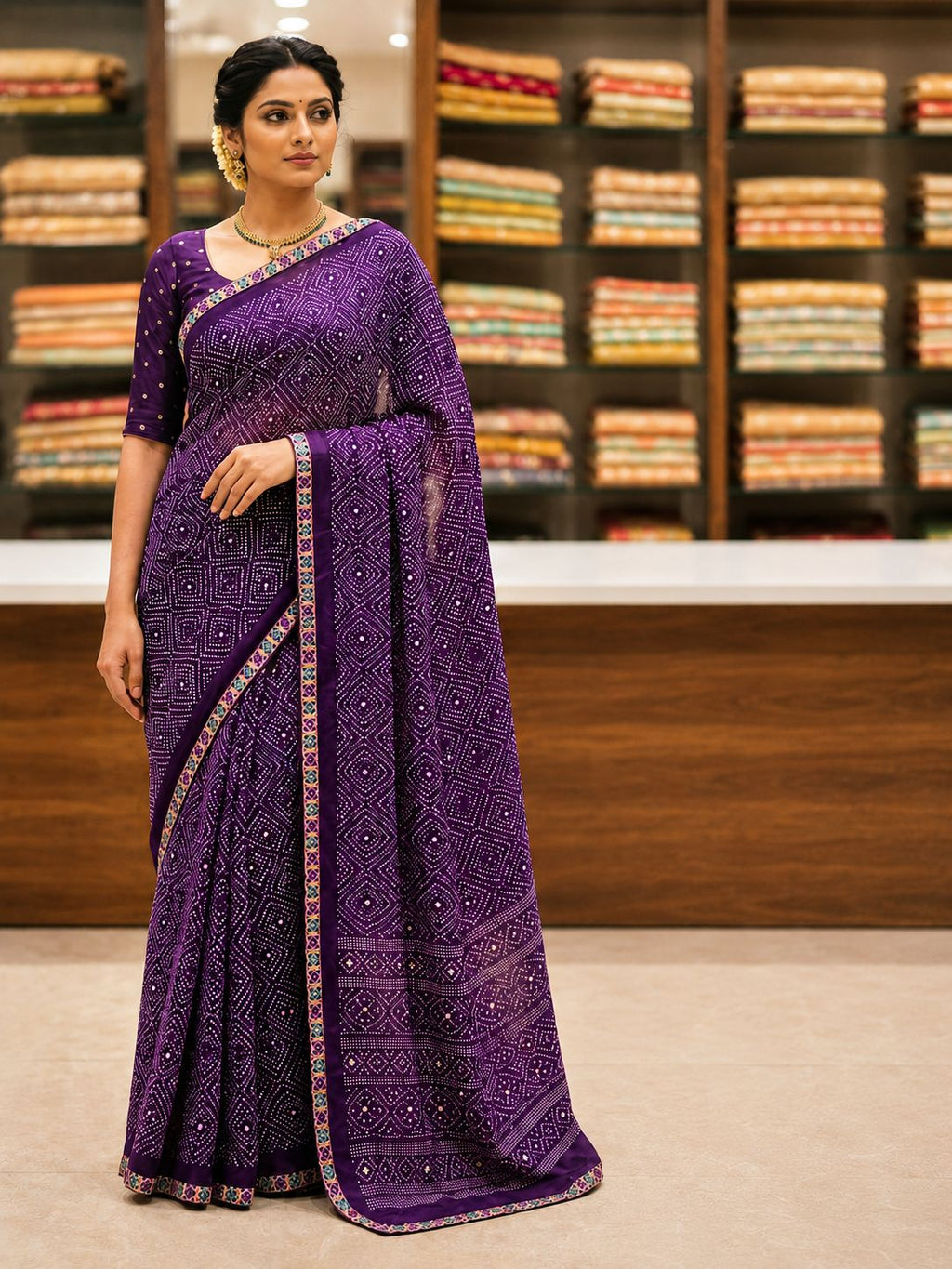 Royal Bandhej Saree