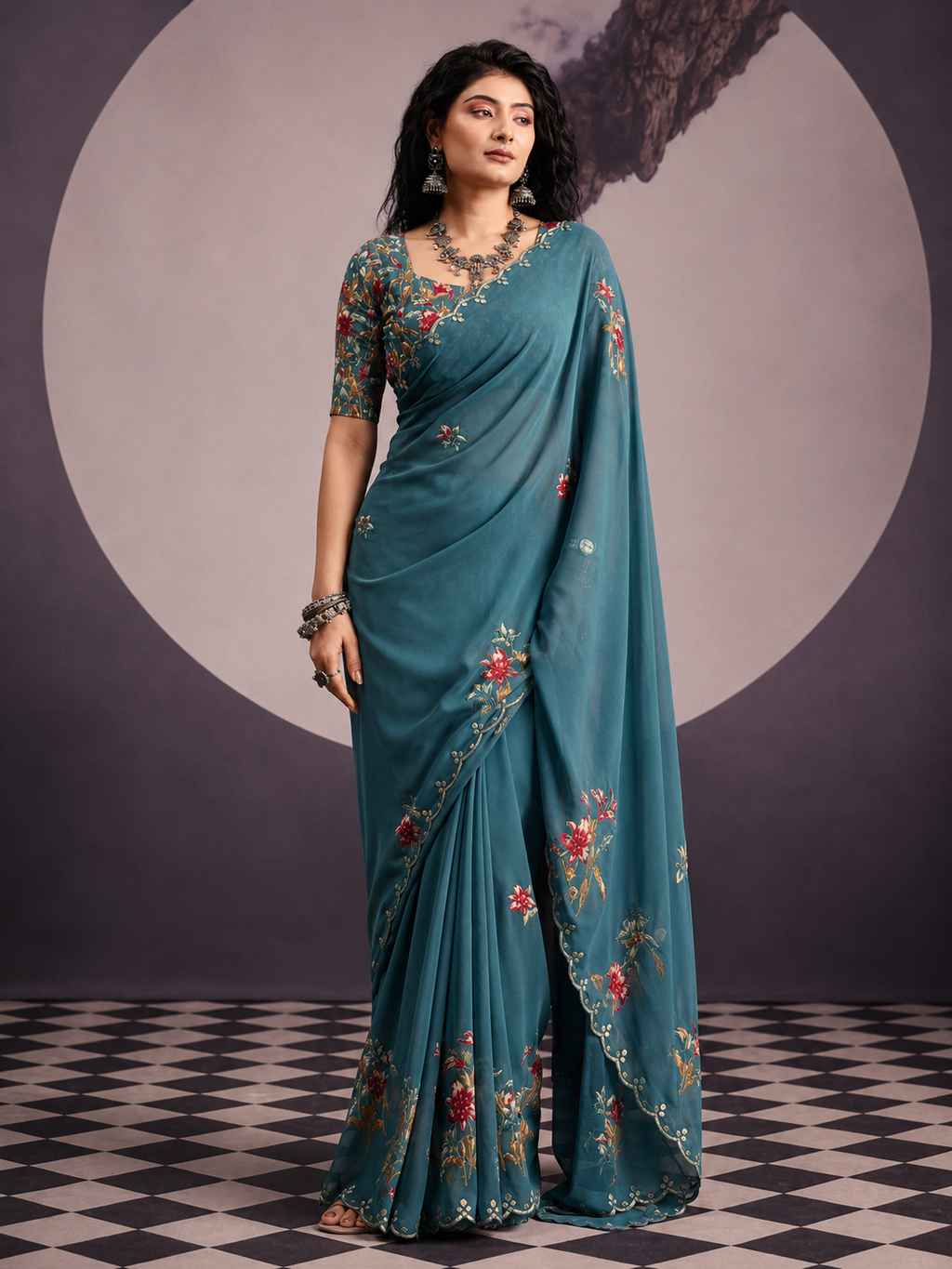 Gulbahar Mist Saree
