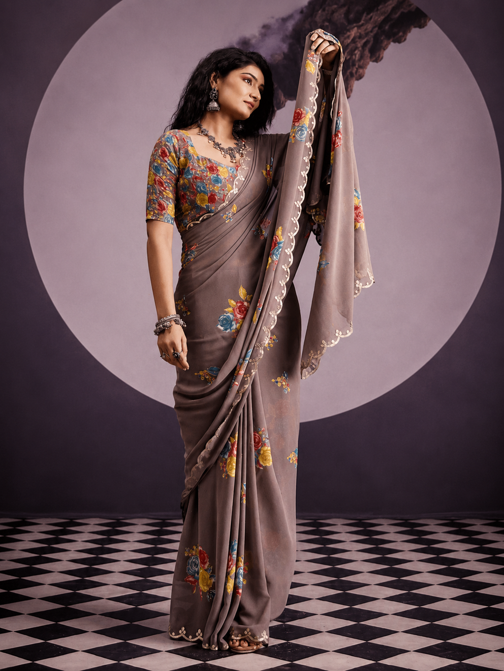 Gulbahar Mist Saree