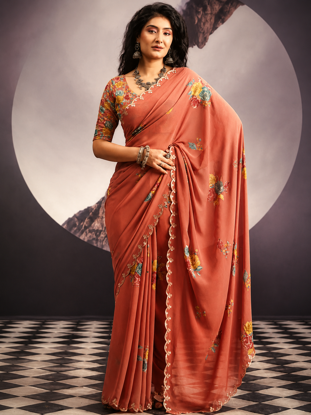 Gulbahar Mist Saree