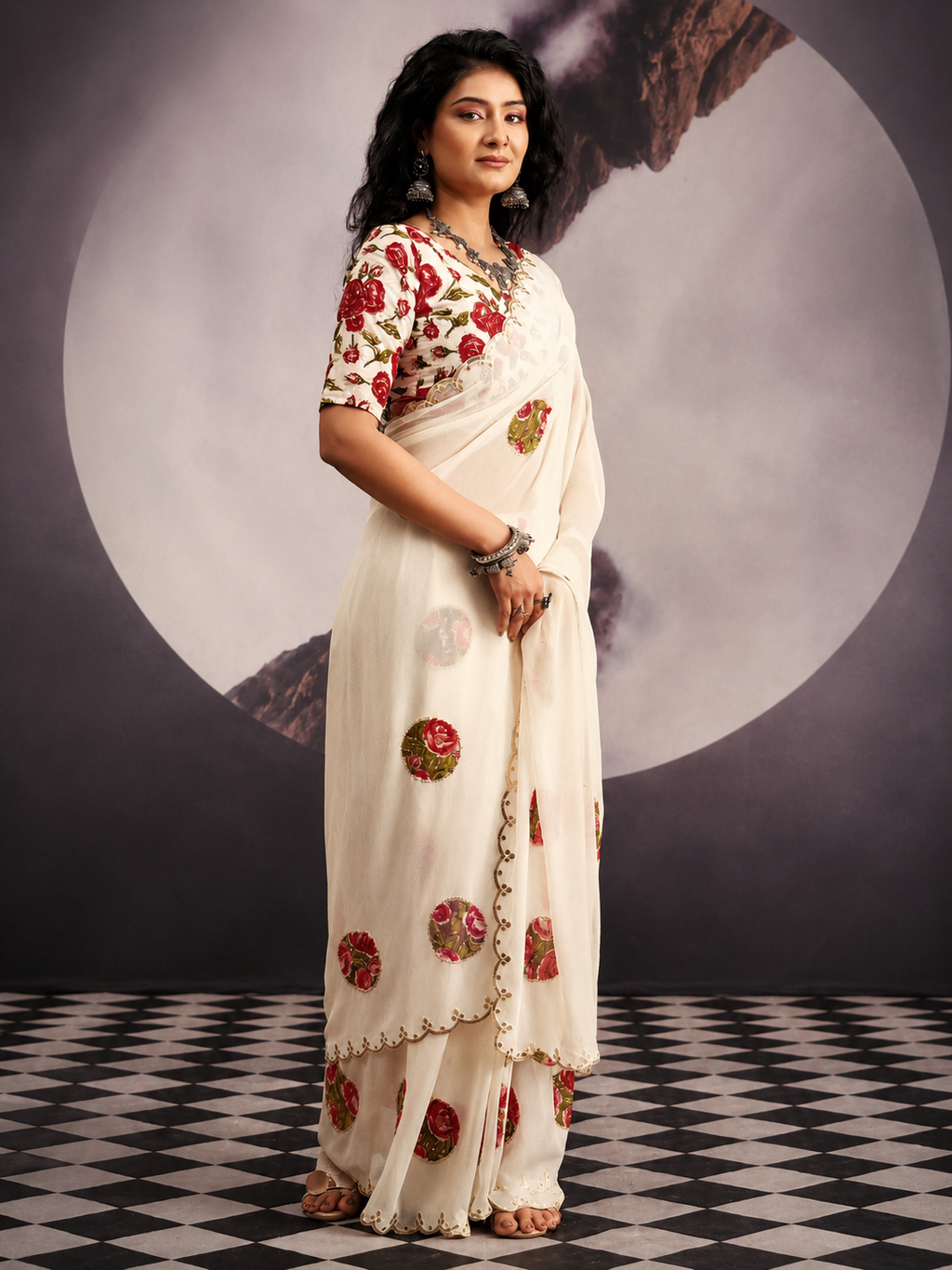 Gulbahar Mist Saree