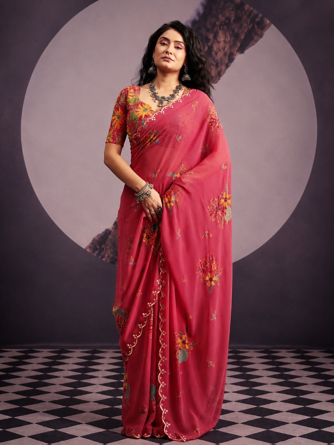 Gulbahar Mist Saree
