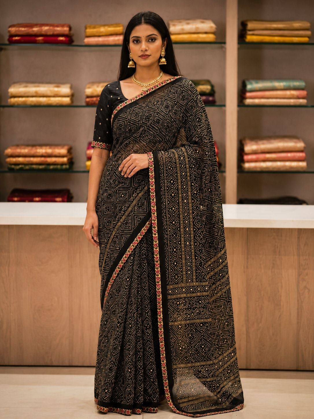 Royal Bandhej Saree