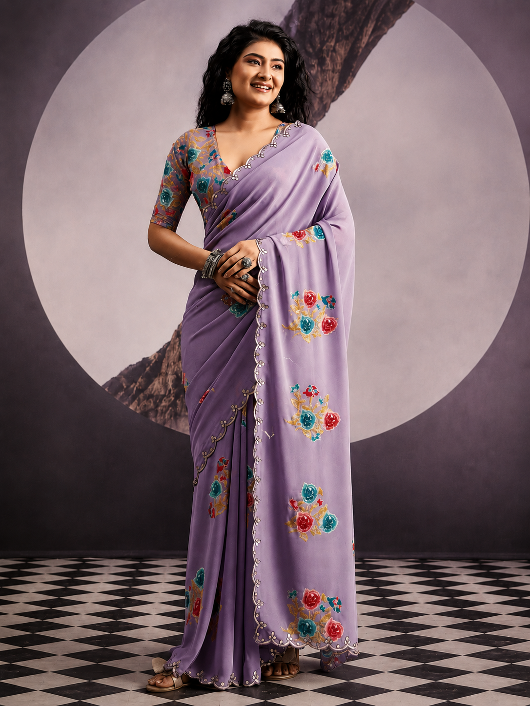 Gulbahar Mist Saree